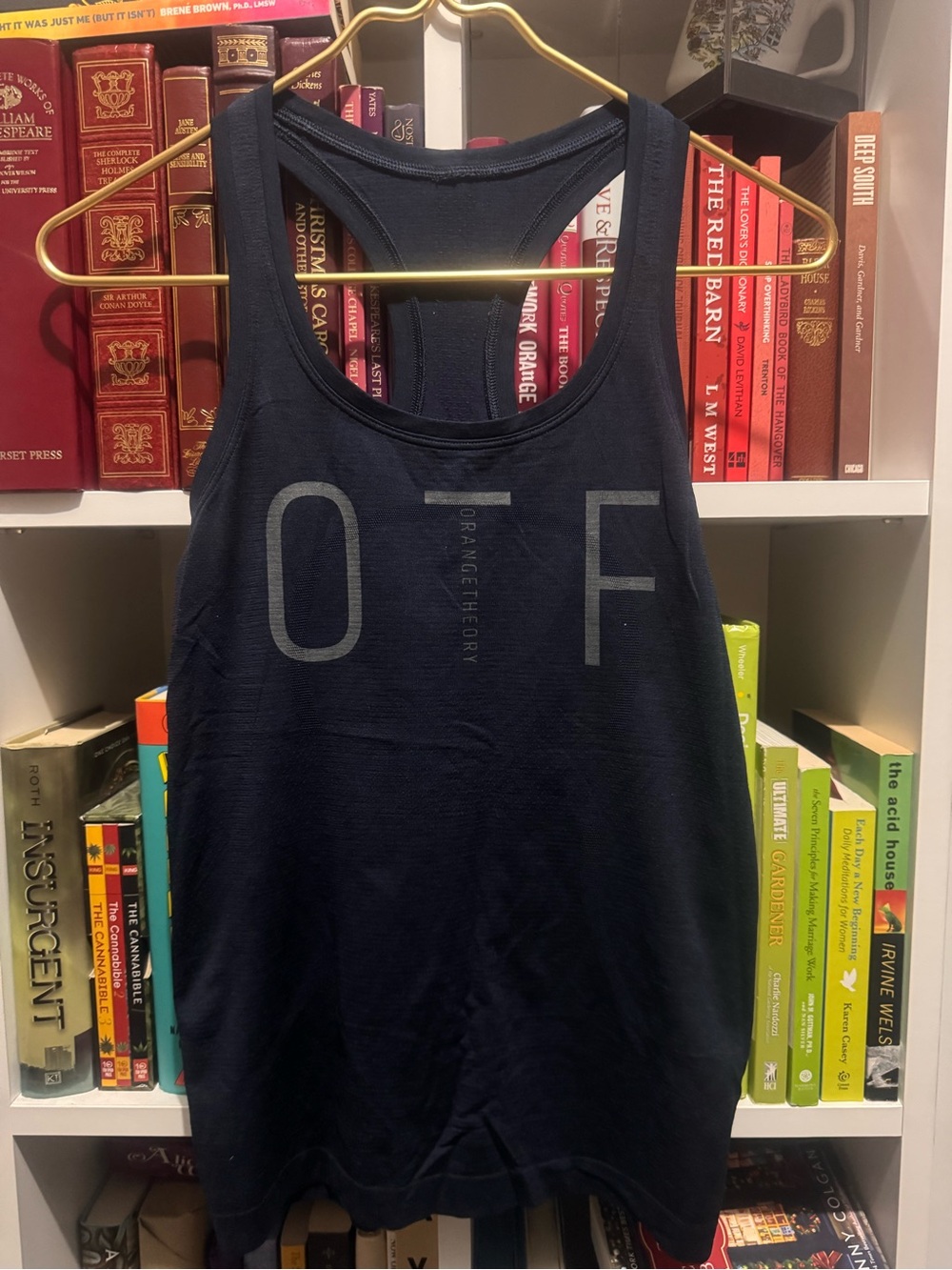 lululemon athletica Orangetheory Navy Racerback Tank with Subtle Gray Graphic